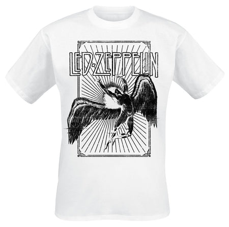 T-Shirt Manches courtes  de Led Zeppelin - Icarus Burst - S à XXL - pour Homme - blanc - Led Zeppelin