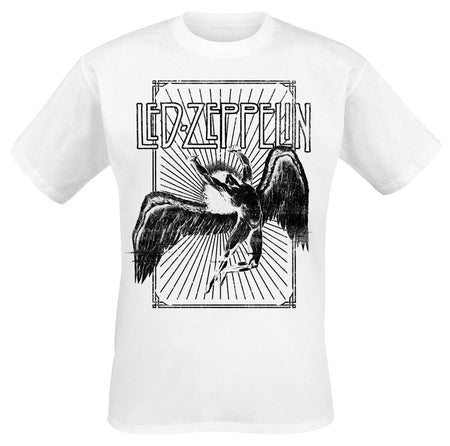 T-Shirt Manches courtes  de Led Zeppelin - Icarus Burst - S à XXL - pour Homme - blanc - Led Zeppelin