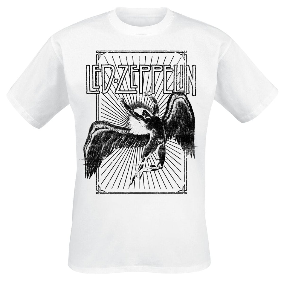 T-Shirt Manches courtes  de Led Zeppelin - Icarus Burst - S à XXL - pour Homme - blanc - Led Zeppelin