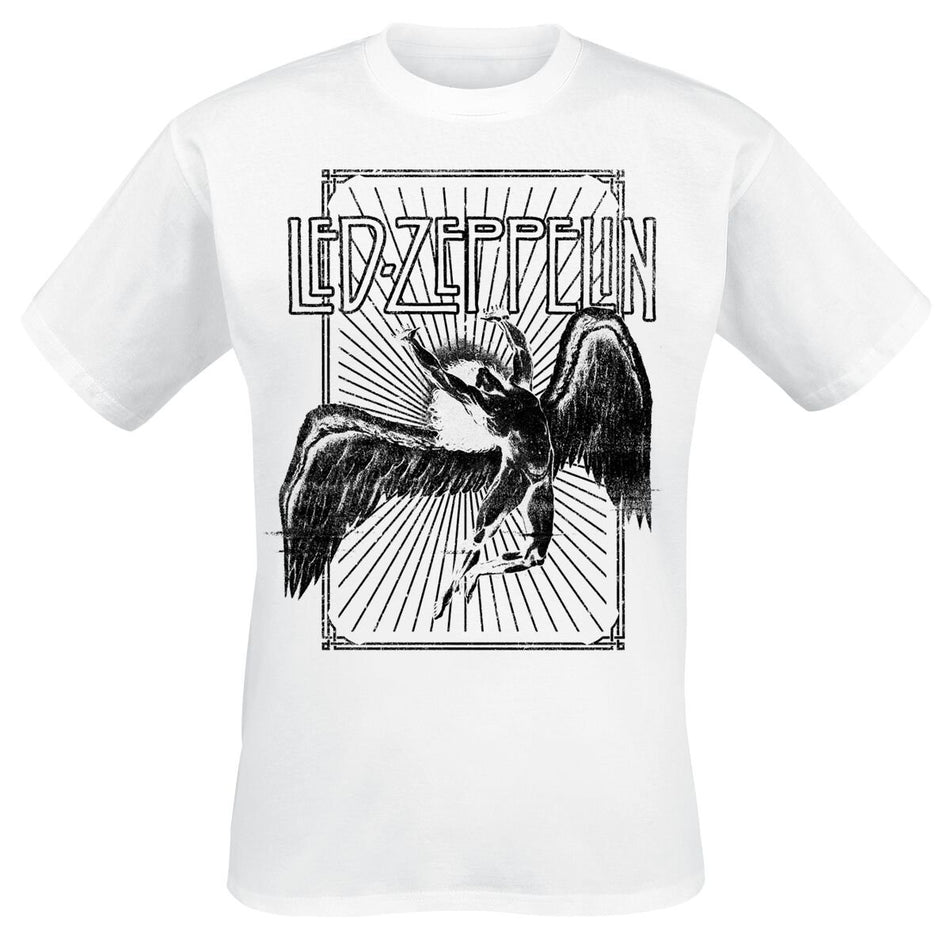 T-Shirt Manches courtes  de Led Zeppelin - Icarus Burst - S à XXL - pour Homme - blanc - Led Zeppelin