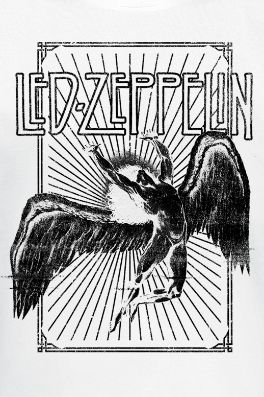T-Shirt Manches courtes  de Led Zeppelin - Icarus Burst - S à XXL - pour Homme - blanc - Led Zeppelin - View 2
