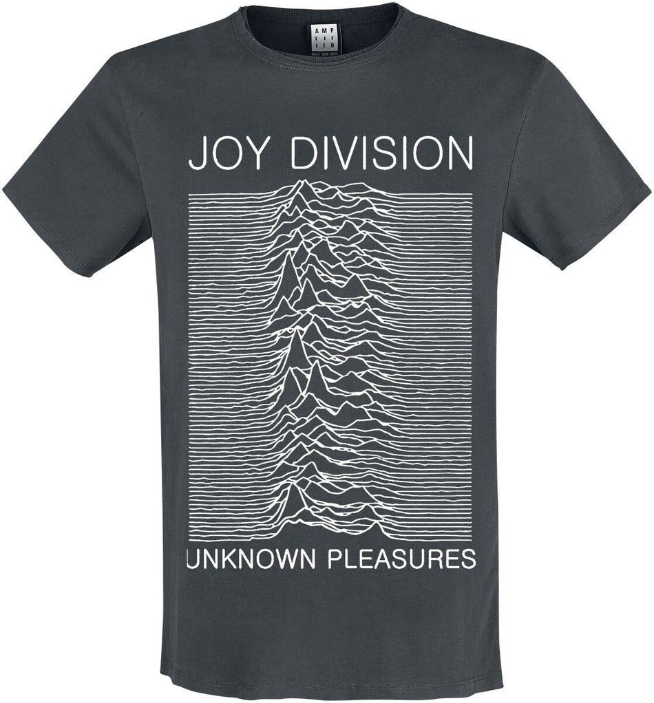 T-Shirt Manches courtes  de Joy Division - Amplified Collection - Unknown Pleasures - S à XXL - pour Homme - anthracite - Joy Division