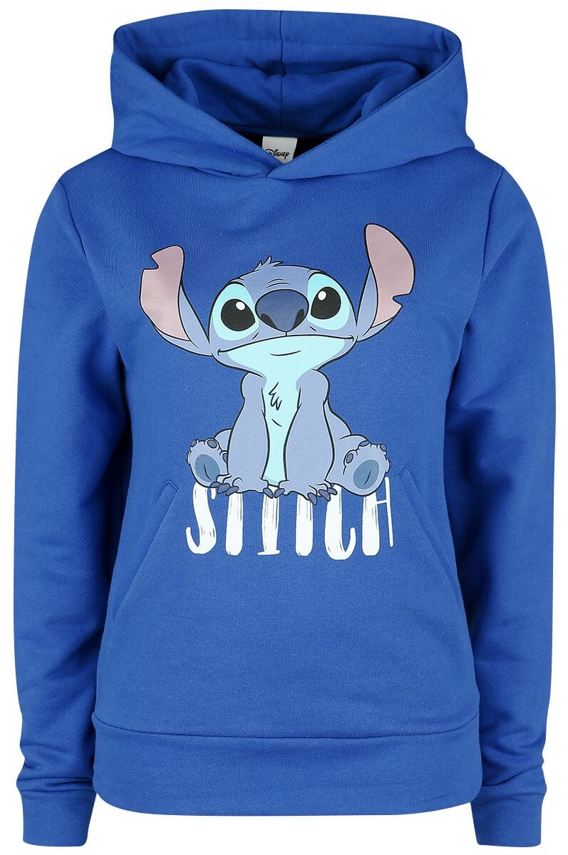 Sweat-shirt à capuche Disney de Lilo & Stitch - Stitch - Assis - S à 3XL - pour Femme - bleu - Lilo & Stitch