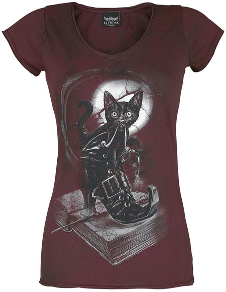 T-Shirt Manches courtes  de Alchemy England - Midnight Mischief - S à 4XL - pour Femme - rouge - Alchemy England