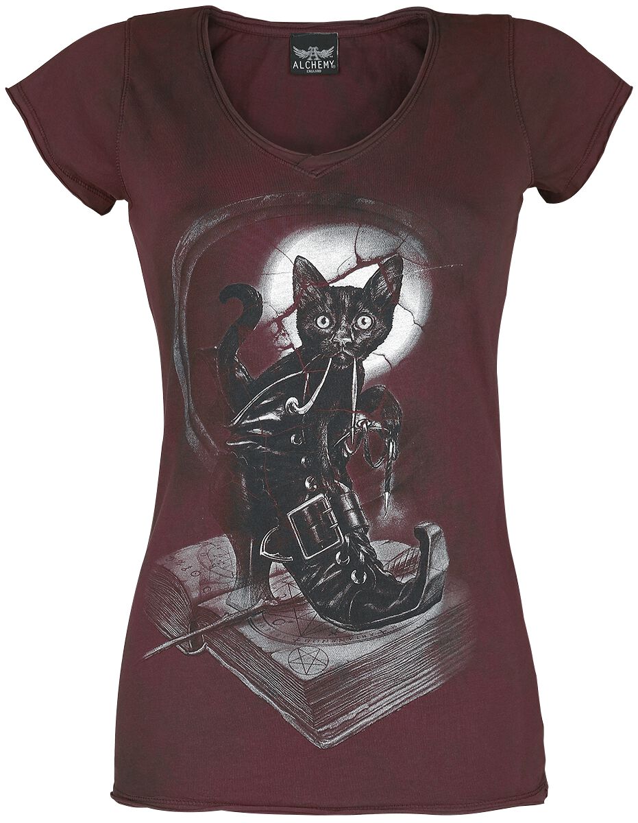 T-Shirt Manches courtes  de Alchemy England - Midnight Mischief - S à 4XL - pour Femme - rouge - Alchemy England
