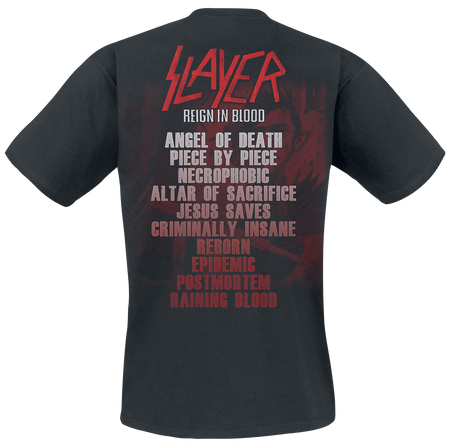 T-Shirt Manches courtes  de Slayer - Reign In Blood - S à XXL - pour Homme - noir - Slayer - View 2