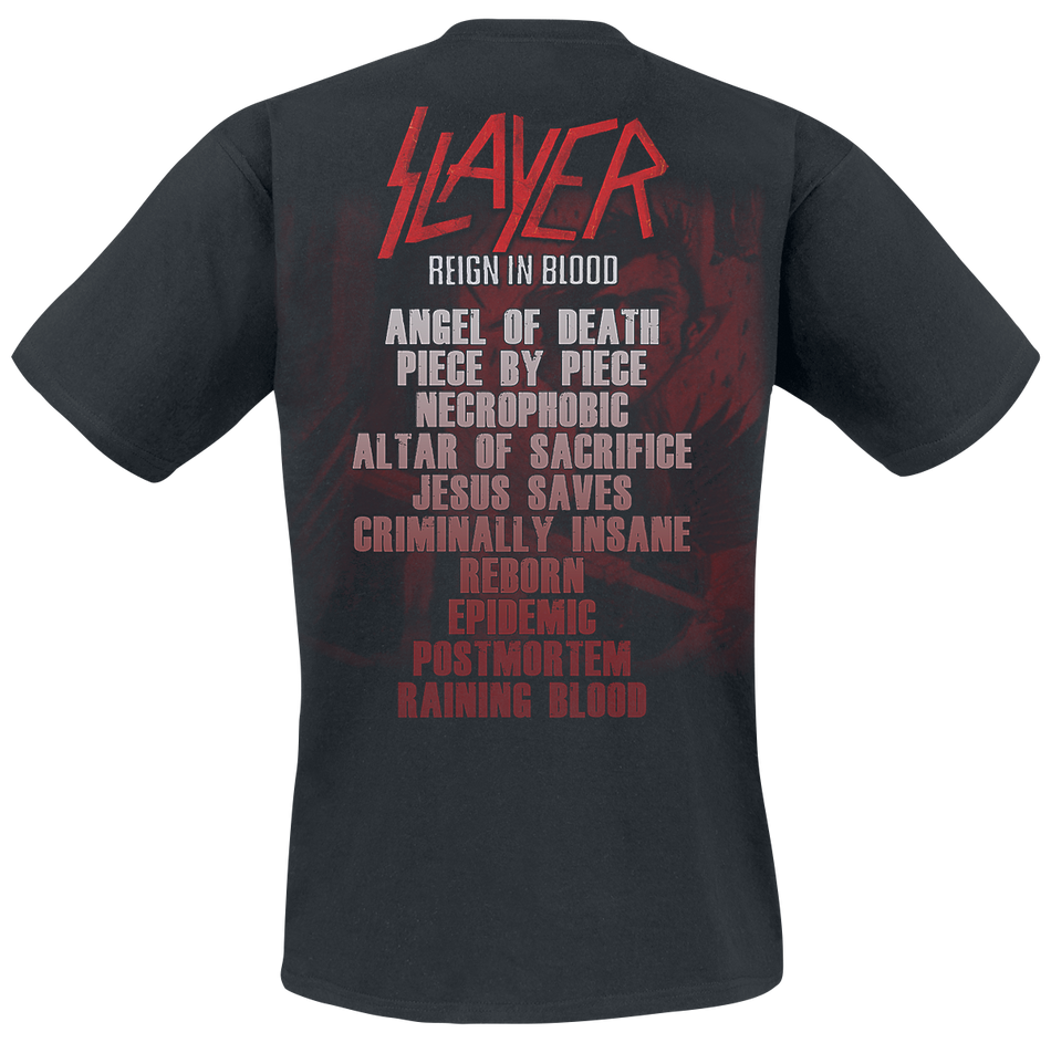 T-Shirt Manches courtes  de Slayer - Reign In Blood - S à XXL - pour Homme - noir - Slayer - View 2