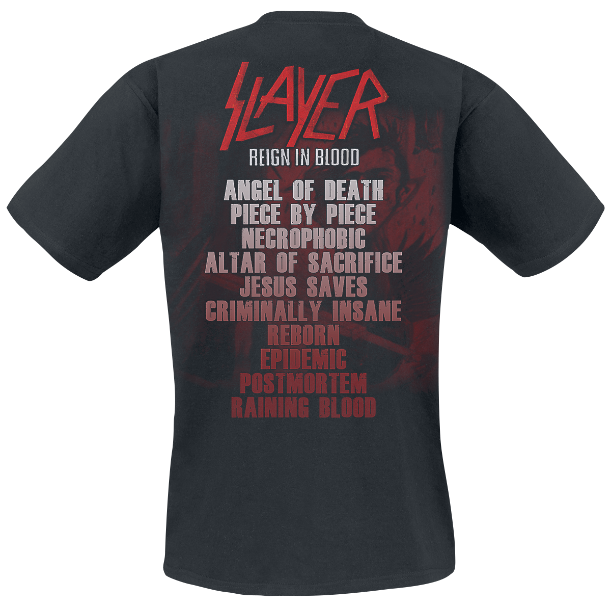 T-Shirt Manches courtes  de Slayer - Reign In Blood - S à XXL - pour Homme - noir - Slayer - View 2