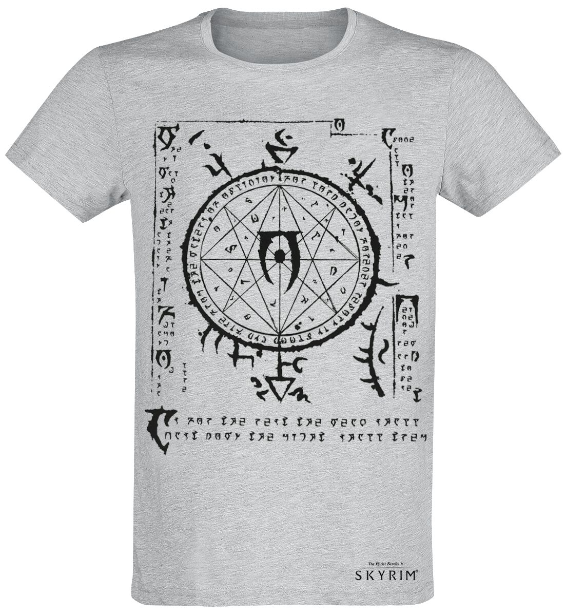 T-Shirt Manches courtes Gaming de The Elder Scrolls - The Elder Scrolls V - Skyrim - Mysterium Xarxes - S à XXL - pour Homme - gris chiné - The Elder Scrolls