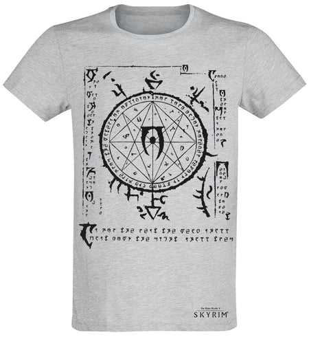 T-Shirt Manches courtes Gaming de The Elder Scrolls - The Elder Scrolls V - Skyrim - Mysterium Xarxes - S à XXL - pour Homme - gris chiné - The Elder Scrolls