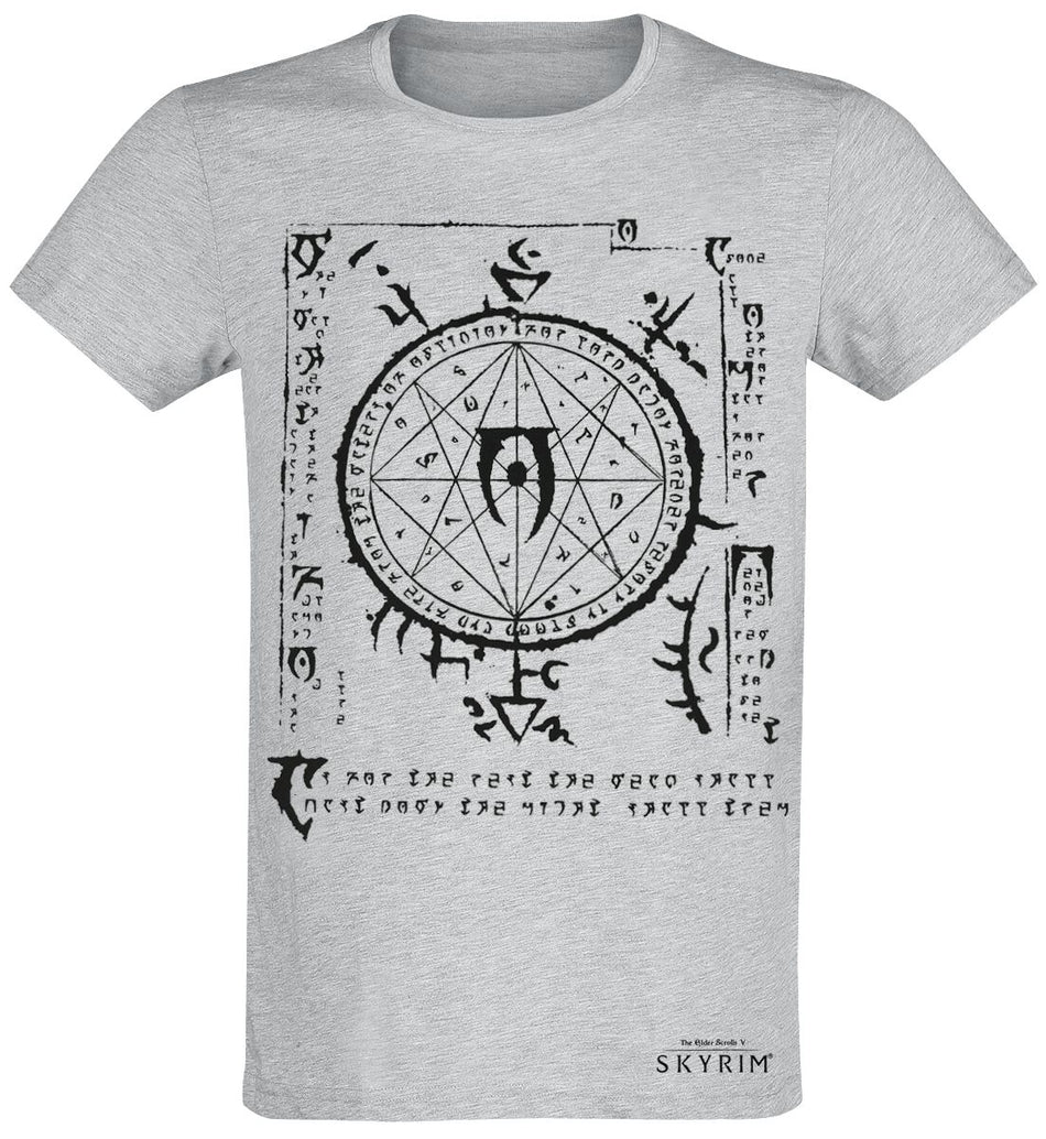 T-Shirt Manches courtes Gaming de The Elder Scrolls - The Elder Scrolls V - Skyrim - Mysterium Xarxes - S à XXL - pour Homme - gris chiné - The Elder Scrolls