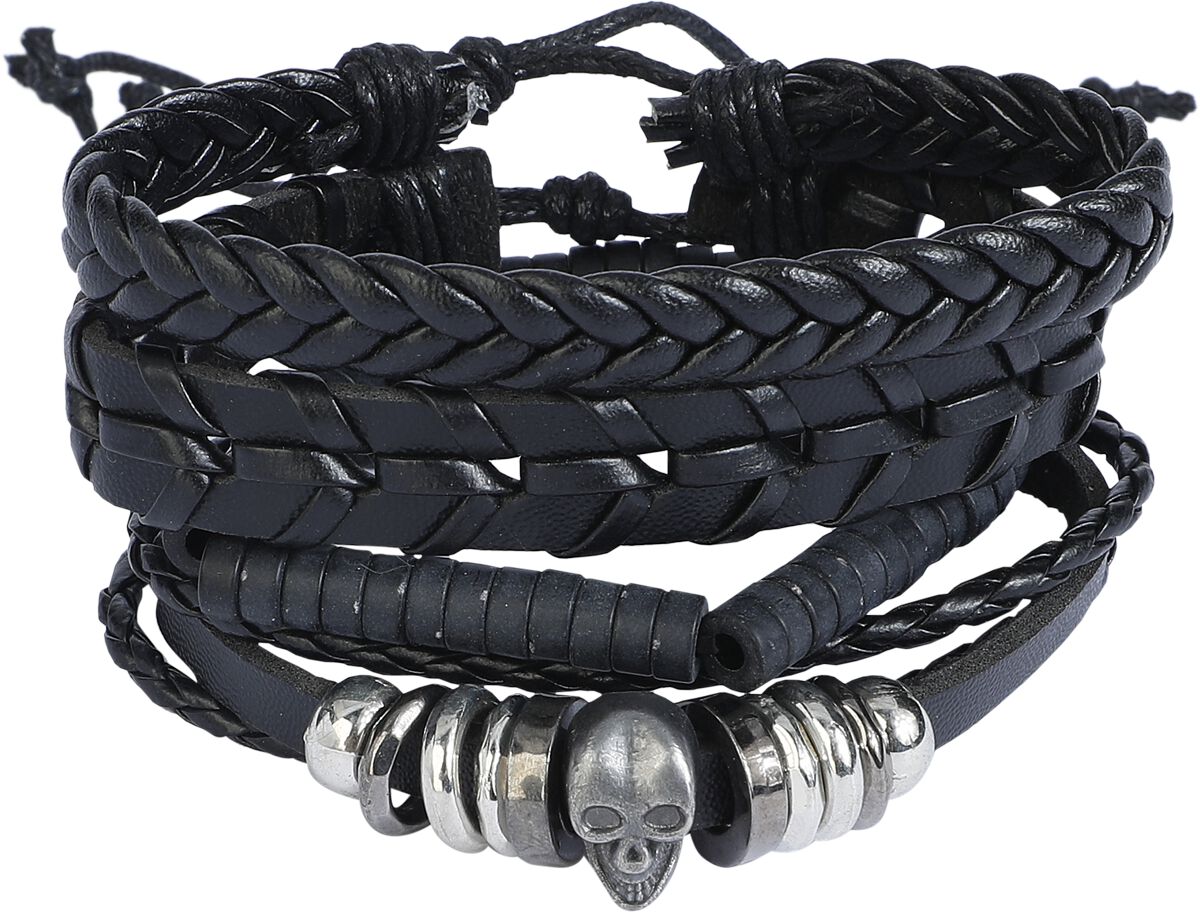 Set de bracelets Gothic de Rock Rebel by EMP - Crâne - pour Unisexe - noir - Rock Rebel by EMP