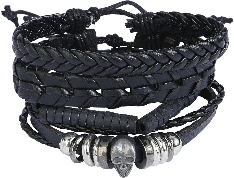 Set de bracelets Gothic de Rock Rebel by EMP - Crâne - pour Unisexe - noir - Rock Rebel by EMP