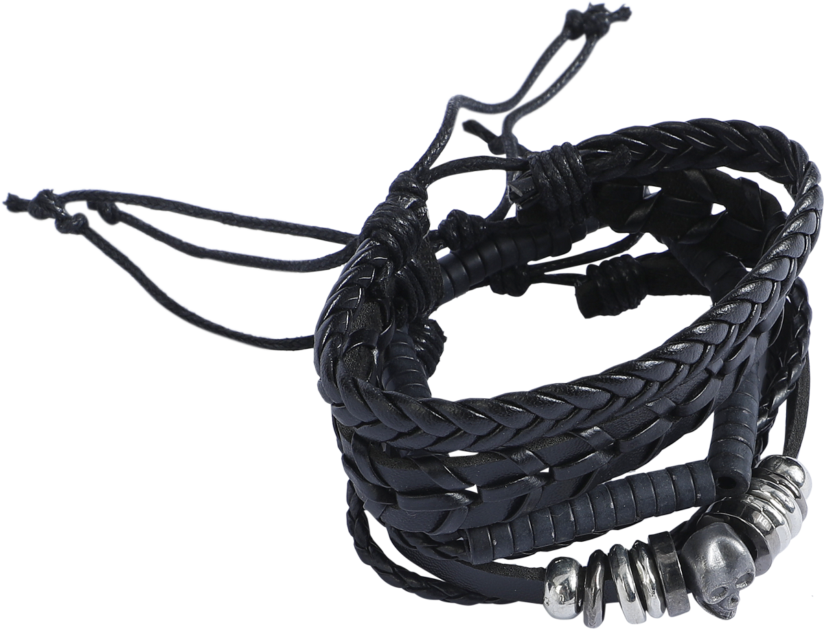 Set de bracelets Gothic de Rock Rebel by EMP - Crâne - pour Unisexe - noir - Rock Rebel by EMP - View 2