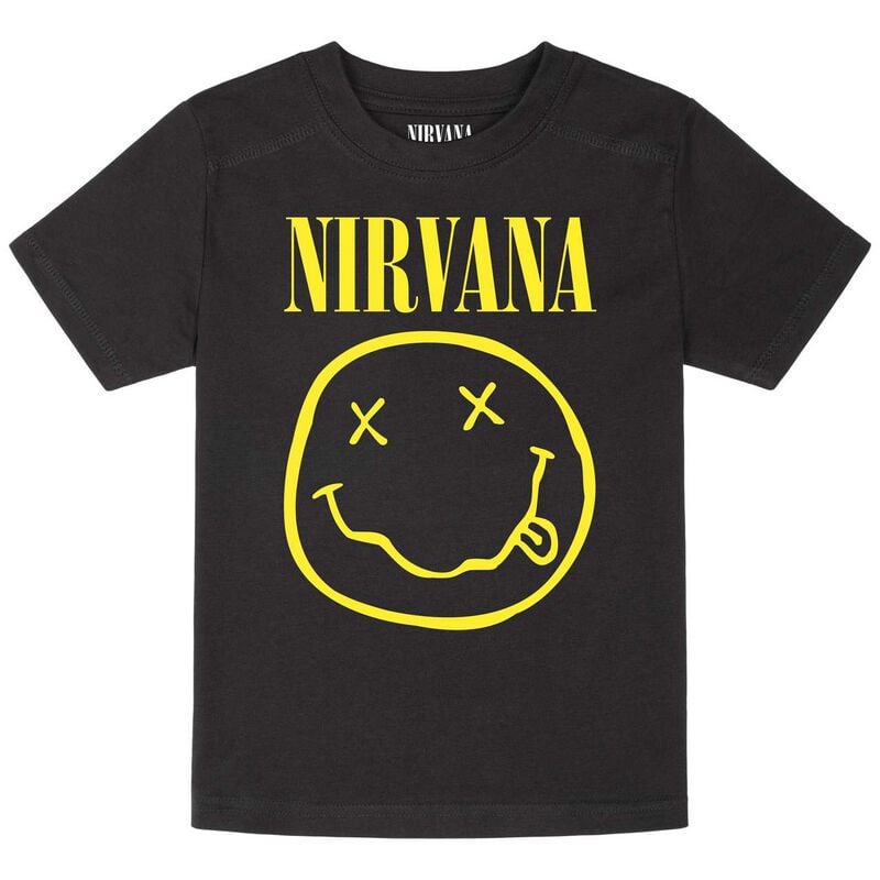 T-shirt  de Nirvana - Metal-Kids - Smiley Kids - 116 à 128 - pour filles & garçonse - noir - Nirvana