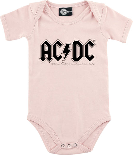 Body  de AC/DC - Metal-Kids - Logo - 56/62 à 80/86 - pour Enfants - rose clair - AC/DC
