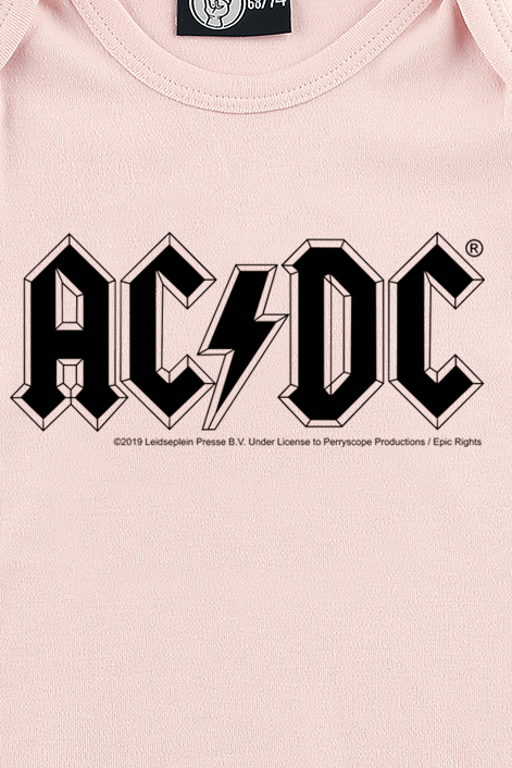 Body  de AC/DC - Metal-Kids - Logo - 56/62 à 80/86 - pour Enfants - rose clair - AC/DC - View 2