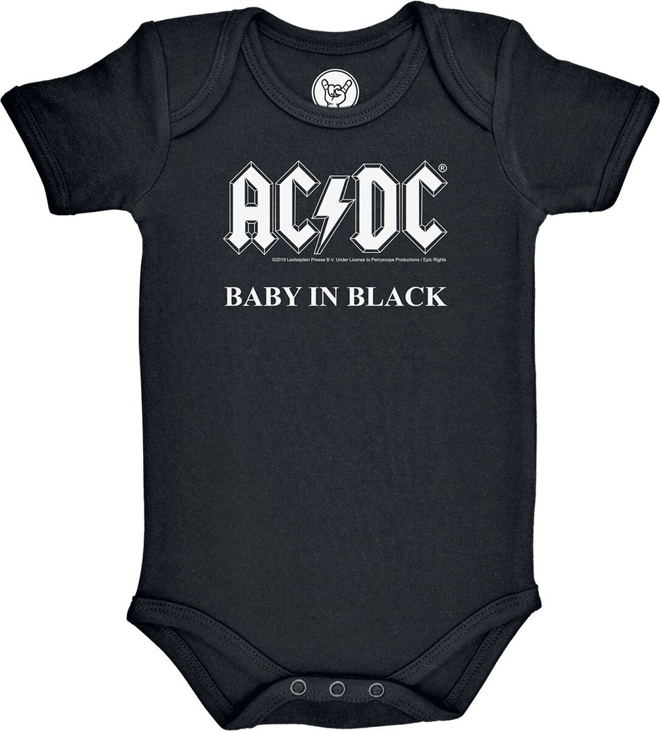 Body  de AC/DC - Metal-Kids - Baby In Black - 56/62 à 80/86 - pour filles & garçonse - noir - AC/DC