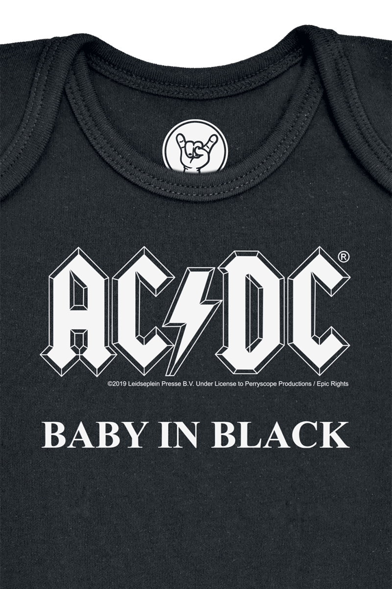 Body  de AC/DC - Metal-Kids - Baby In Black - 56/62 à 80/86 - pour filles & garçonse - noir - AC/DC - View 2
