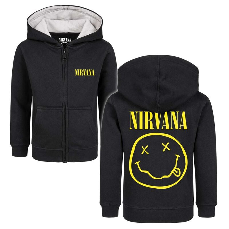 Vestes à capuches pour enfants  de Nirvana - Metal Kids - Logo - 92 à 128 - pour Enfants - noir - Nirvana