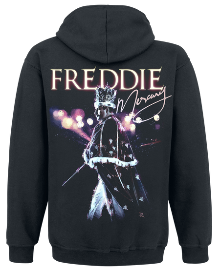 Sweat-shirt à capuche  de Queen - Freddie Mercury - Freddie Crown - S à XXL - pour Homme - noir - Queen - View 2