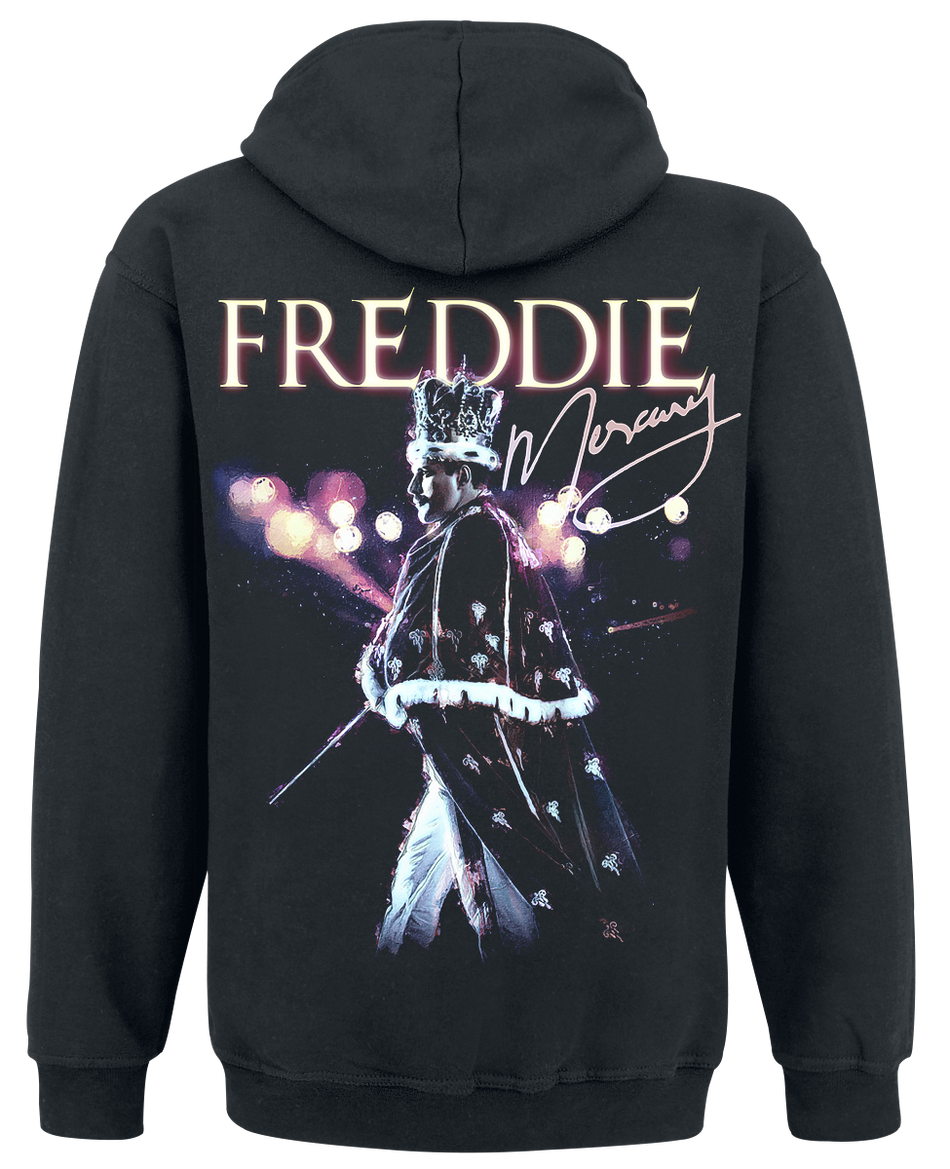 Sweat-shirt à capuche  de Queen - Freddie Mercury - Freddie Crown - S à XXL - pour Homme - noir - Queen - View 2