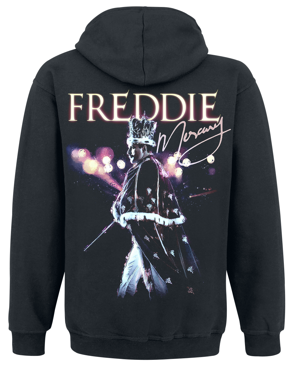 Sweat-shirt à capuche  de Queen - Freddie Mercury - Freddie Crown - S à XXL - pour Homme - noir - Queen - View 2