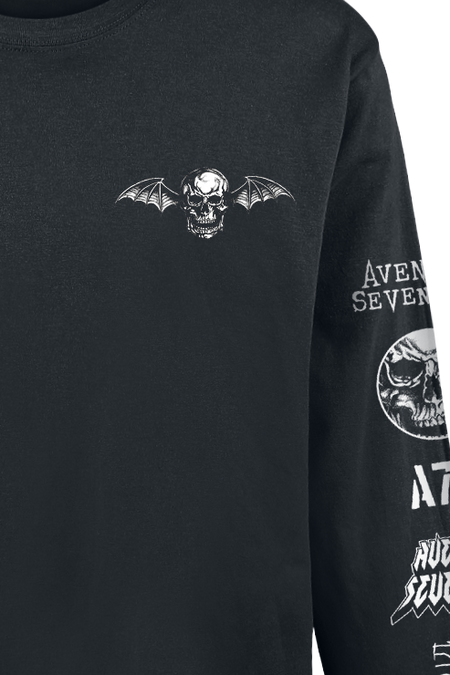 T-shirt manches longues  de Avenged Sevenfold - Logo - S à XXL - pour Homme - noir - Avenged Sevenfold - View 2