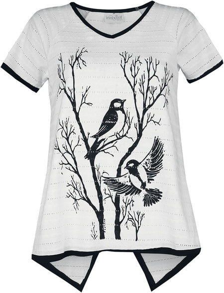 T-Shirt Manches courtes  de Innocent - Samenta Top - S à 4XL - pour Femme - blanc/noir - innocent