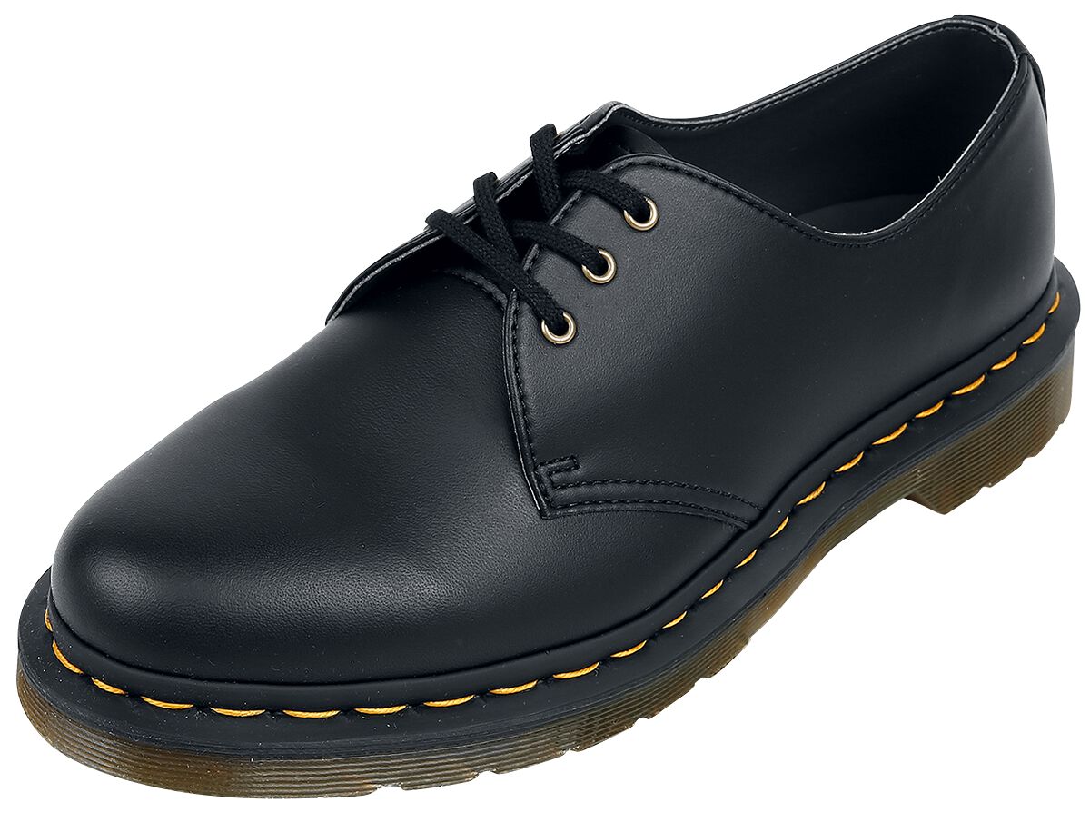 Chaussures à lacets Rockabilly de Dr. Martens - 1461 Vegan Black Felix Rub Off - EU36 à EU40 - pour Unisexe - noir - Dr. Martens