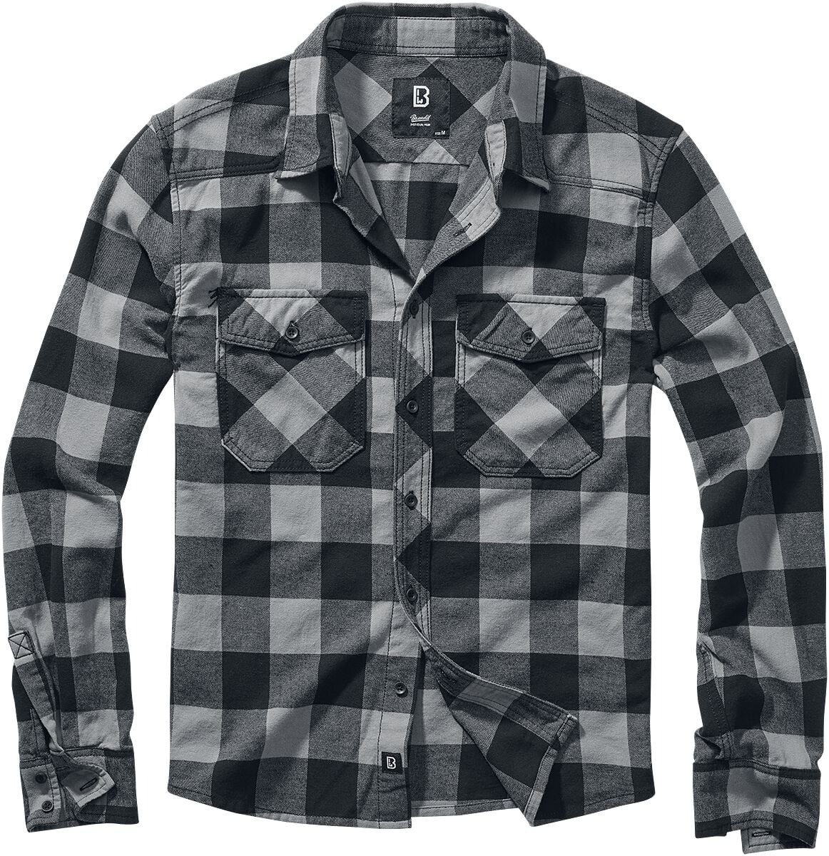 Chemise en flanelle  de Brandit - Chemise À Carreaux - S à 5XL - pour Homme - noir/anthracite - Brandit
