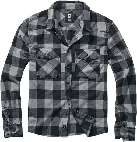 Chemise en flanelle  de Brandit - Chemise À Carreaux - S à 5XL - pour Homme - noir/anthracite - Brandit