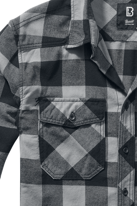 Chemise en flanelle  de Brandit - Chemise À Carreaux - S à 5XL - pour Homme - noir/anthracite - Brandit - View 2