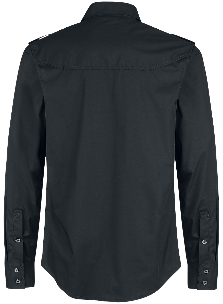 Chemise manches longues  de Brandit - Chemise Manches Longues Rockstar - S à 5XL - pour Homme - noir - Brandit - View 2