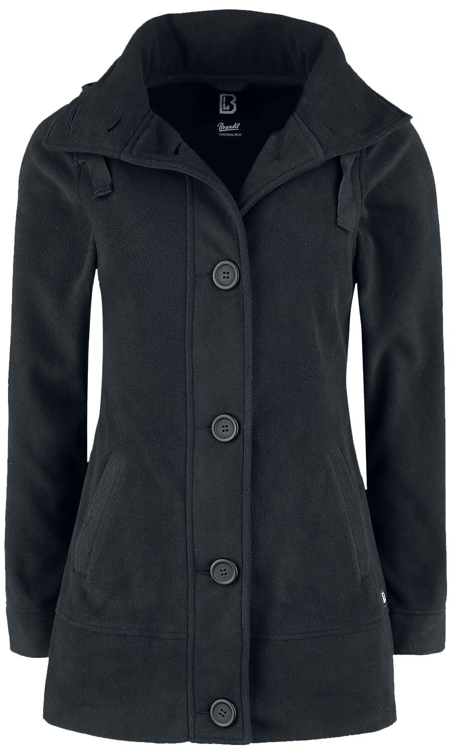 Veste mi-saison  de Brandit - Square Fleece - S à 4XL - pour Femme - noir - Brandit