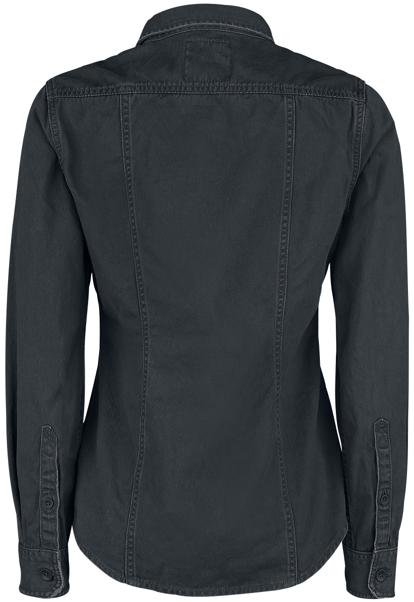 Chemise manches longues  de Brandit - Chemise Manches Longues Femme - XS à 4XL - pour Femme - noir - Brandit - View 2