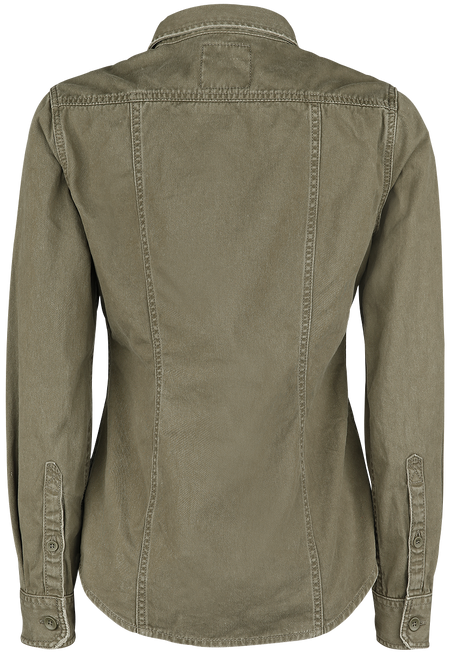 Chemise manches longues  de Brandit - Chemise Manches Longues Femme - XS à XXL - pour Femme - olive - Brandit - View 2