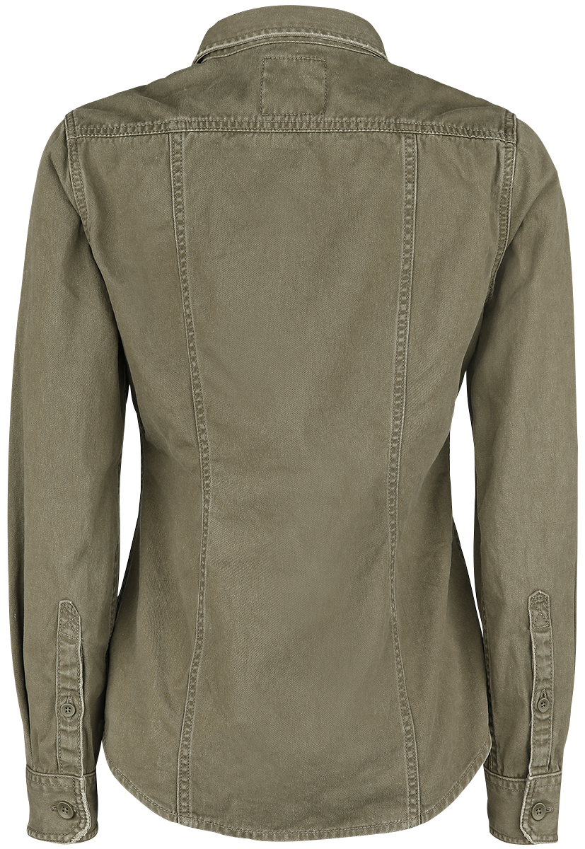 Chemise manches longues  de Brandit - Chemise Manches Longues Femme - XS à XXL - pour Femme - olive - Brandit - View 2