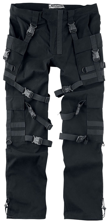 Pantalon en toile Gothic de Chemical Black - Pantalon Urban - W30L32 à W38L34 - pour Homme - noir - Chemical Black