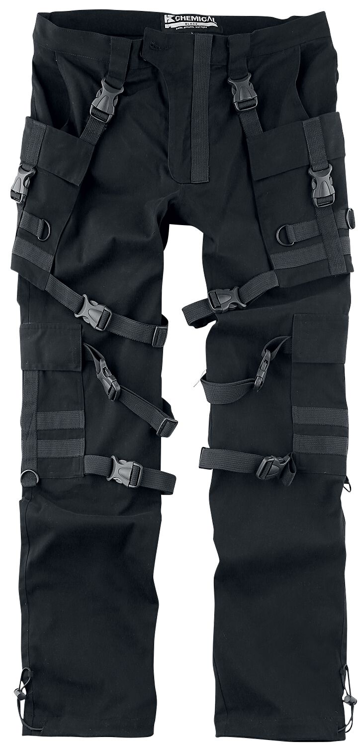 Pantalon en toile Gothic de Chemical Black - Pantalon Urban - W30L32 à W38L34 - pour Homme - noir - Chemical Black