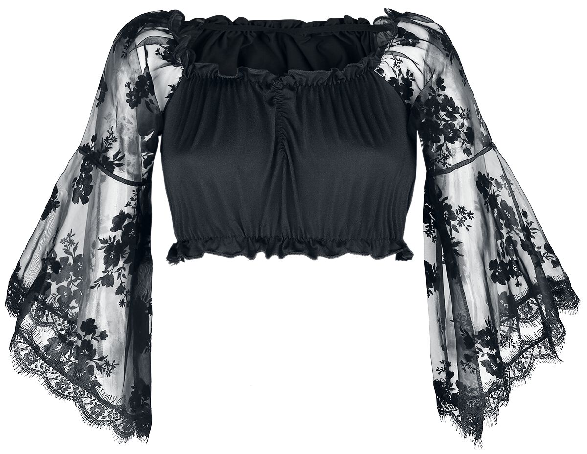 Chemisier Rockabilly de Ocultica - Haut Gothique - XS à XL - pour Femme - noir - Ocultica