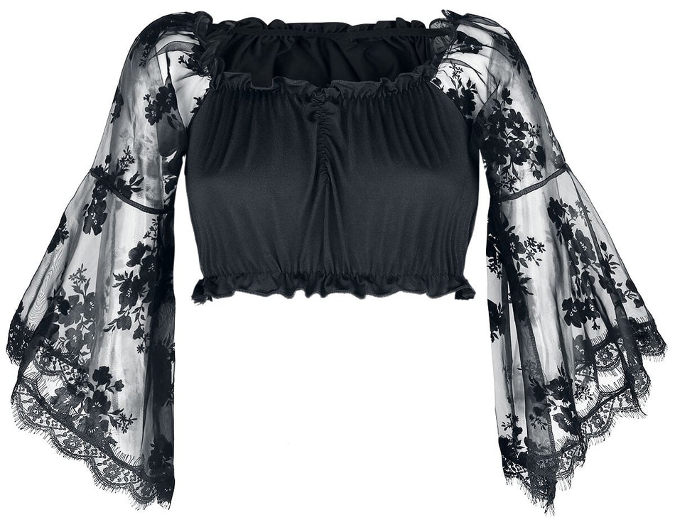 Chemisier Rockabilly de Ocultica - Haut Gothique - XS à XL - pour Femme - noir - Ocultica