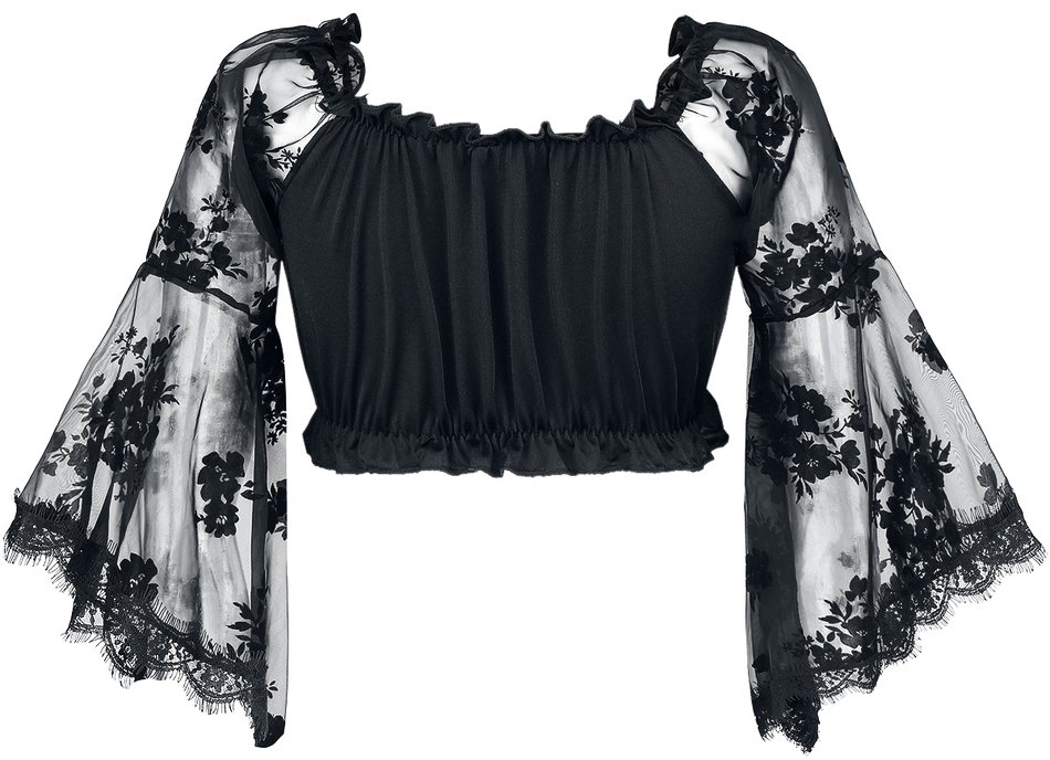 Chemisier Rockabilly de Ocultica - Haut Gothique - XS à XL - pour Femme - noir - Ocultica - View 2