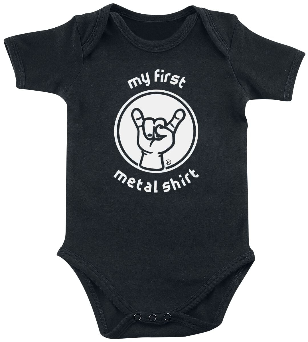 Body  de Metal Kids - My First Metal Shirt - 56/62 à 80/86 - pour filles & garçonse - noir - Metal Kids