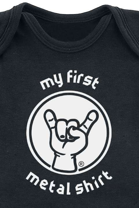 Body  de Metal Kids - My First Metal Shirt - 56/62 à 80/86 - pour filles & garçonse - noir - Metal Kids - View 2