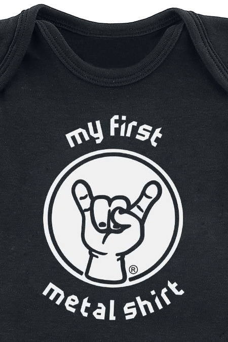 Body  de Metal Kids - My First Metal Shirt - 56/62 à 80/86 - pour filles & garçonse - noir - Metal Kids - View 2