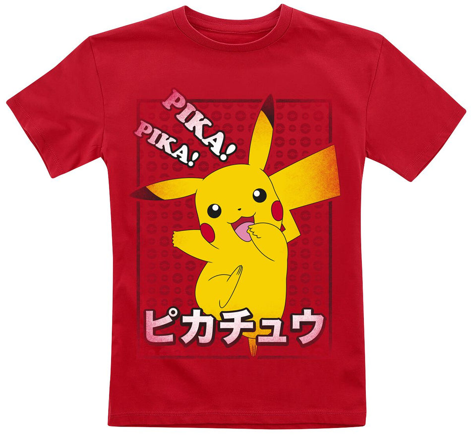 T-shirt Gaming de Pokémon - Enfants - Pikachu Pika, Pika ! - 104 à 152 - pour filles & garçonse - rouge - Pokémon