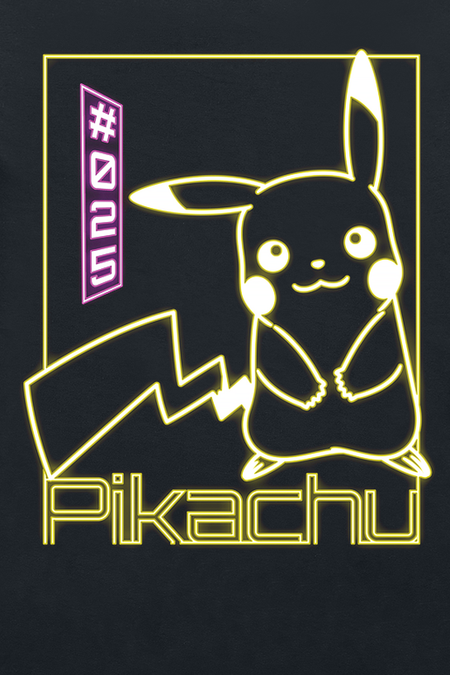 T-shirt Gaming de Pokémon - Enfants - Pikachu Néon - 104 à 152 - pour Enfants - noir - Pokémon - View 2