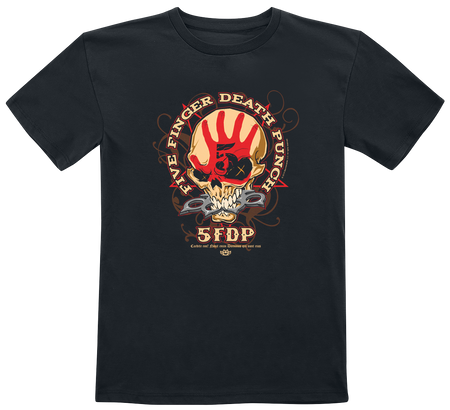 T-shirt  de Five Finger Death Punch - Metal-Kids - Knucklehead Kids - 92 à 164 - pour Enfants - noir - Five Finger Death Punch - View 2