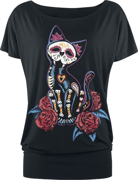 T-Shirt Manches courtes  de Full Volume by EMP - T-Shirt Noir Ras-Du-Cou - S à M - pour Femme - noir - Full Volume by EMP